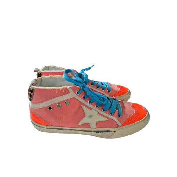 Golden Goose Mid Star Sneaker Size 8US Lace Up Rubber Sole Distressed - Picture 3 of 13